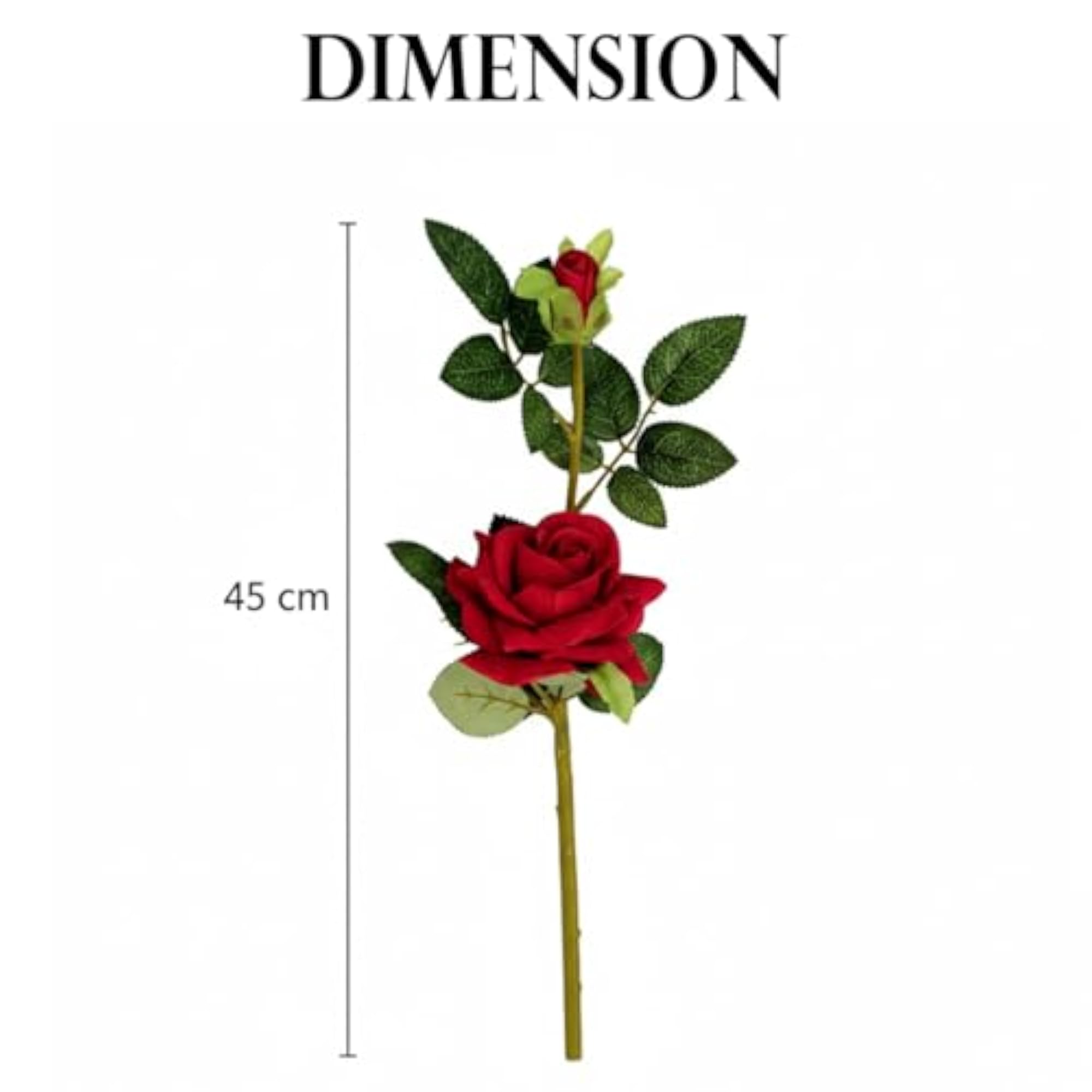 Red Rose Flower Stem for Valentine's Day